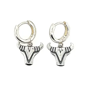 P197 Bull Huggie Earrings