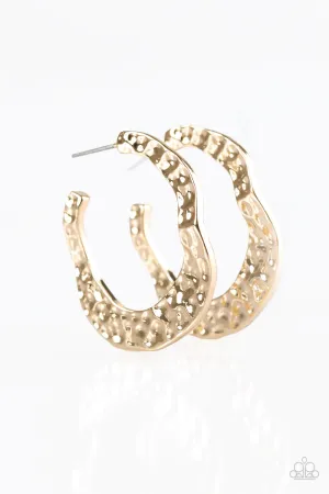 Paparazzi Earring ~ Gypsy Grandeur - Gold