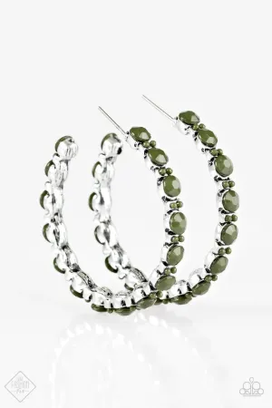 Paparazzi Earring ~ HOOP de Loop - Green