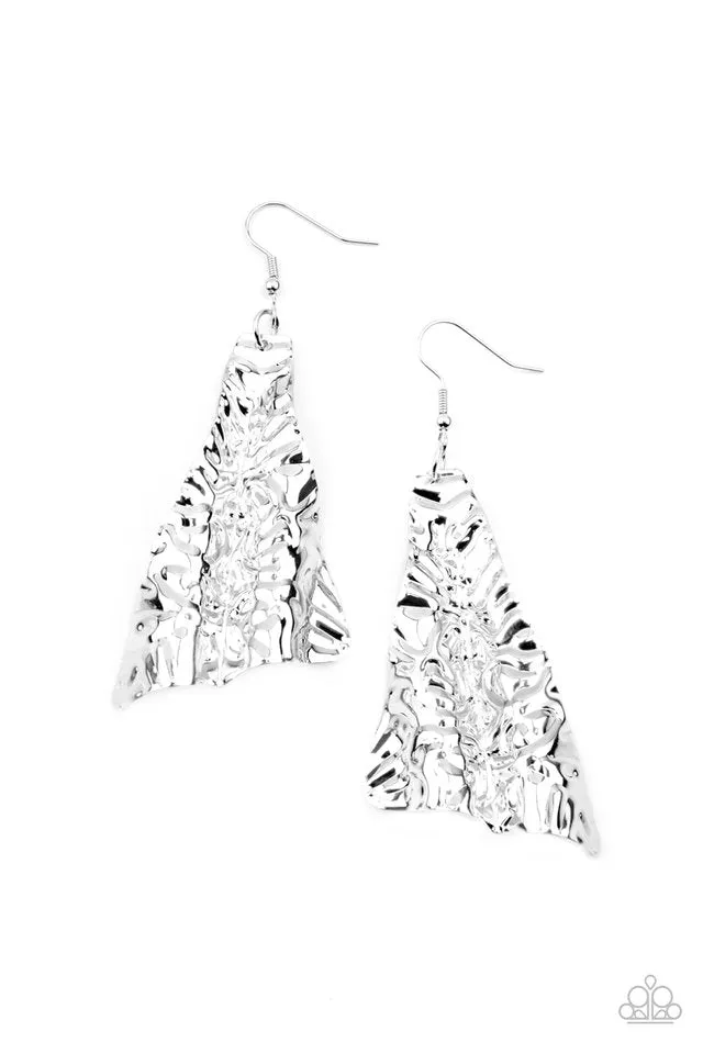 Paparazzi Earring ~ How FLARE You! - Silver