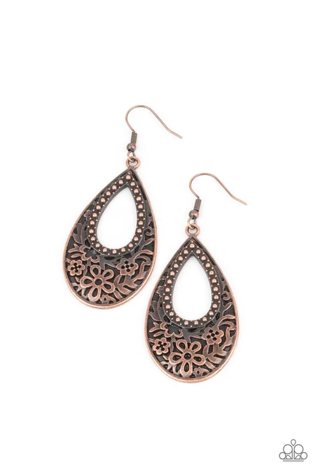 Paparazzi Earring ~ Organically Opulent - Copper