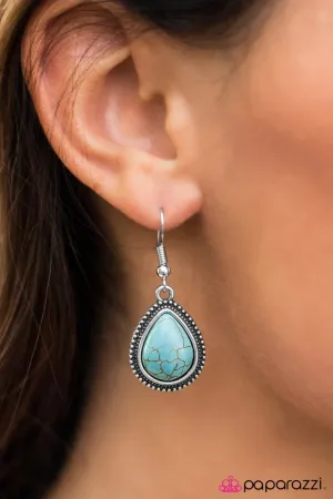 Paparazzi Earring ~ The Last Drop - Blue