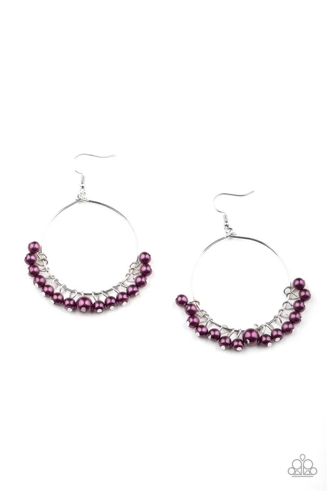 Paparazzi Earring ~ Things Are Looking UPSCALE - Purple