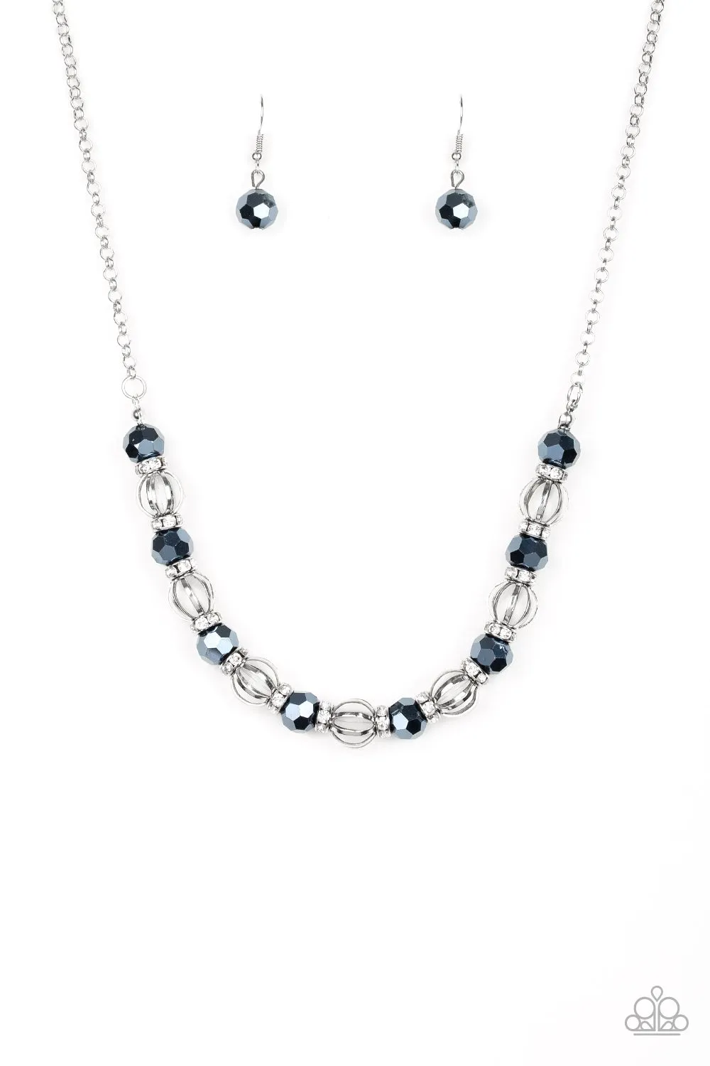 Paparazzi Metro Majestic Blue Necklace Set