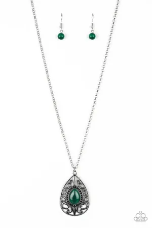 Paparazzi Necklace ~ Modern Majesty - Green