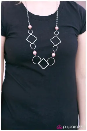 Paparazzi Necklace ~ Opulent Outlines - Orange