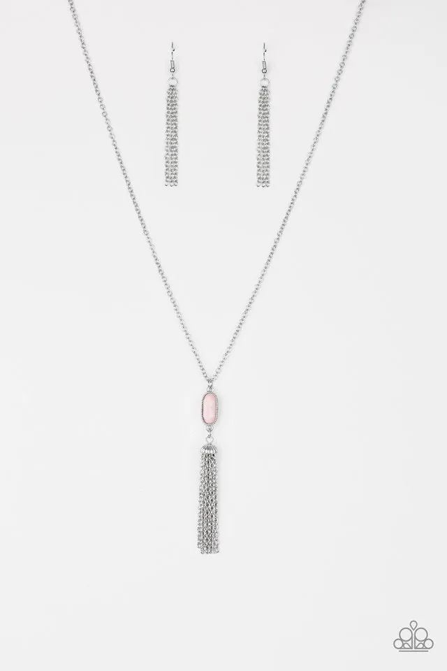 Paparazzi Necklace ~ Tassel Tease - Pink