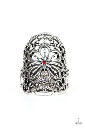 Paparazzi Ring ~ Majestic Mandala - Red