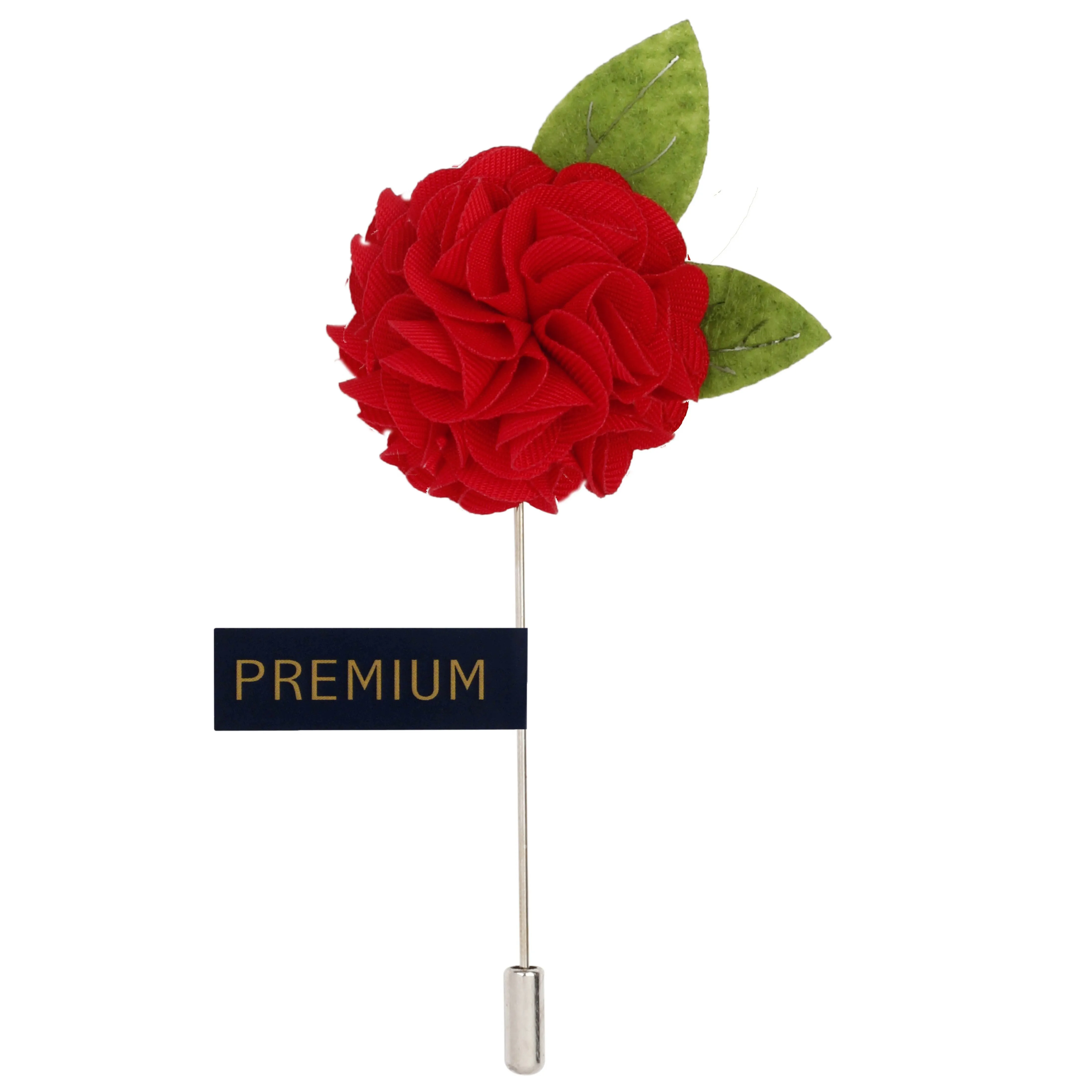 Peluche Floral Leaf Red Brooch Lapel Pin