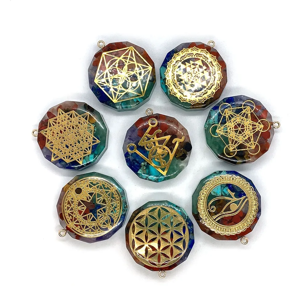 Retro Orgonite Stone Pendants