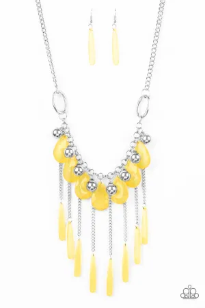 Roaring Riviera - Yellow Paparazzi Necklace