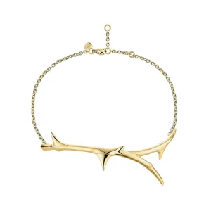 Rose Thorn Horizontal Bracelet - Yellow Gold Vermeil