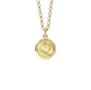 Shackleton Quote Pendant Yellow Gold