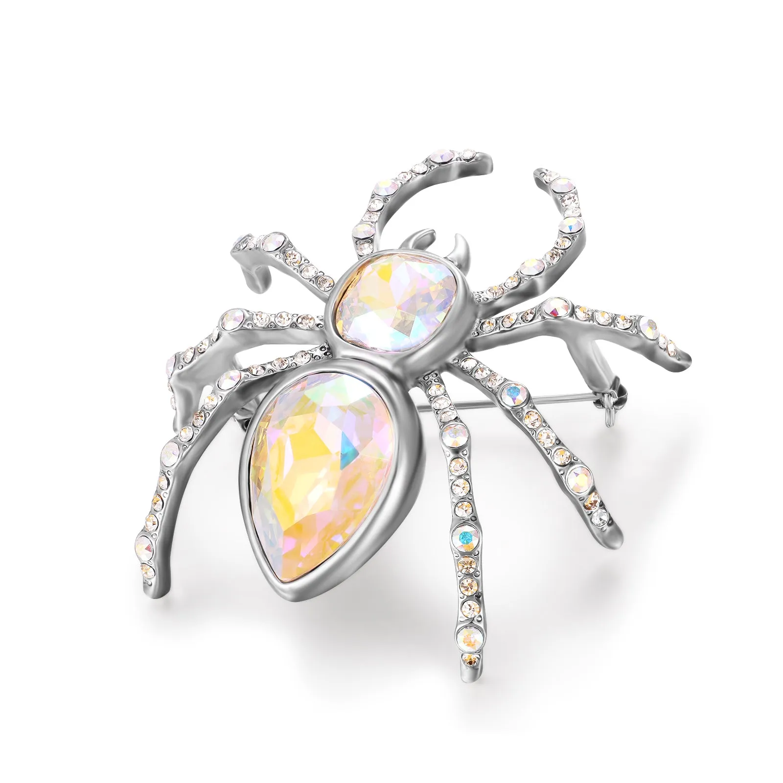 Shimmering Spider Brooch