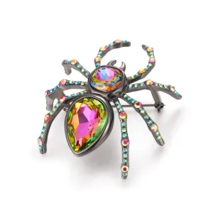 Shimmering Spider Brooch