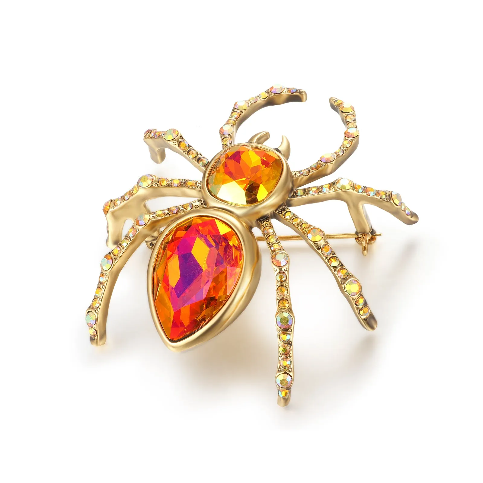 Shimmering Spider Brooch