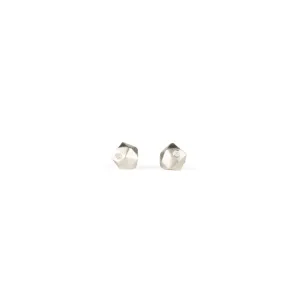 Silver Micro Fragment Diamond Stud Earrings