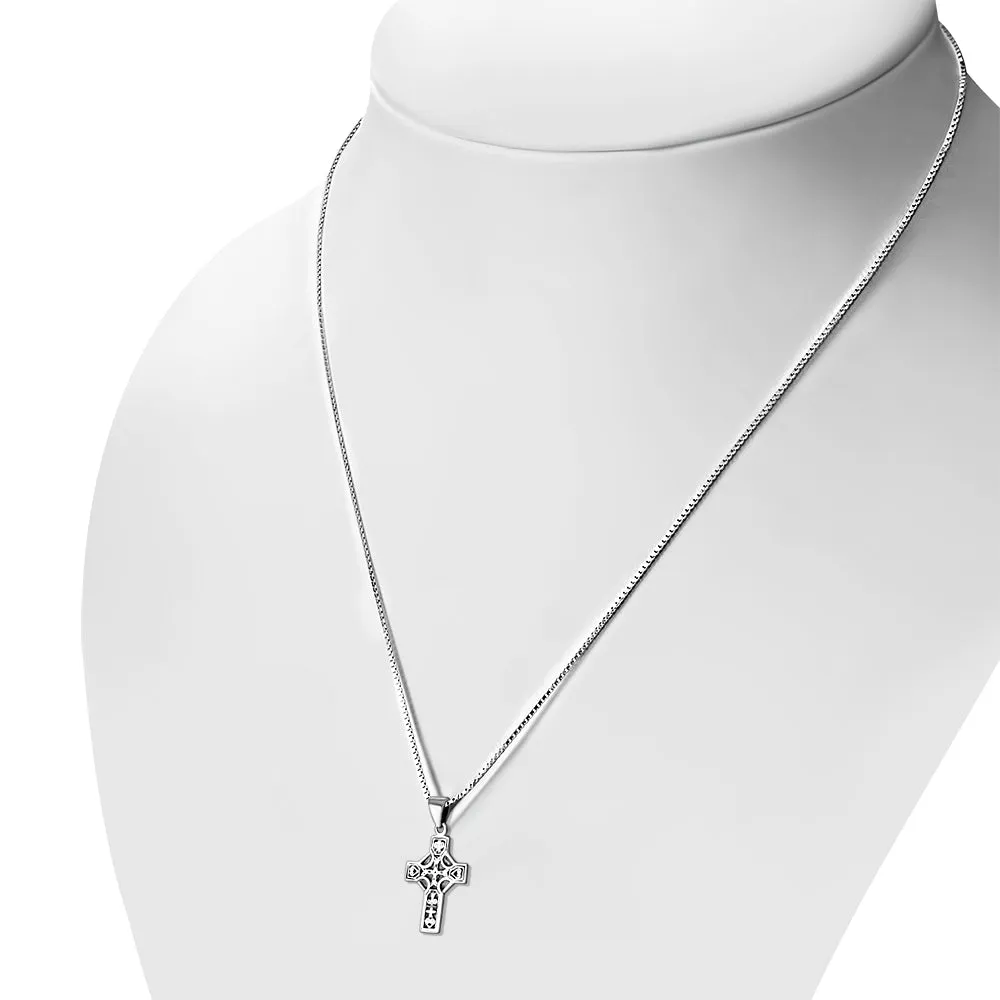 Small Celtic Cross Silver Pendant