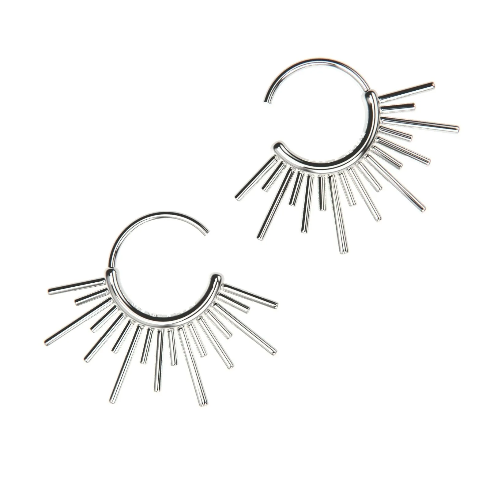 Sun Burst Endless Hoop Earrings