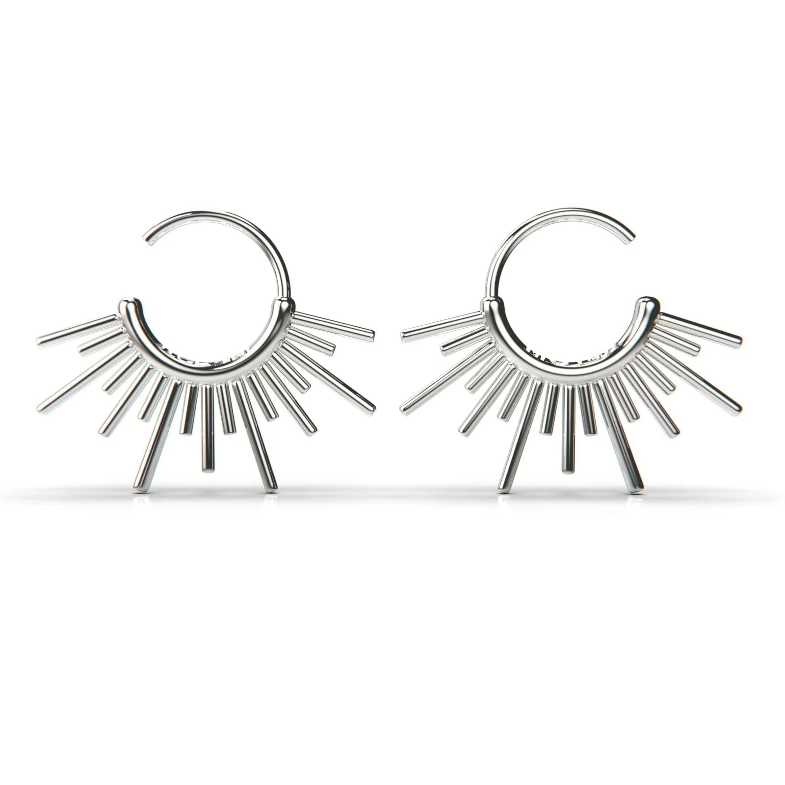 Sun Burst Endless Hoop Earrings