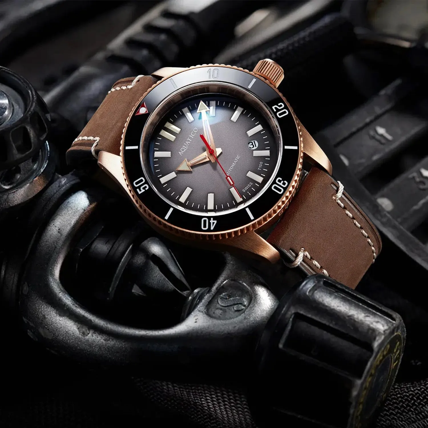 Super Star Bronze Tritium Black Dial(SWISS MADE Sellita sw200-1)