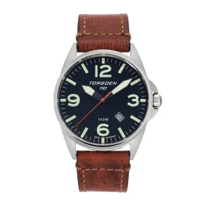 T10 Blue Tanager | 44mm, Vintage Leather Strap