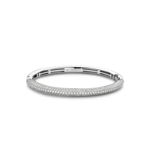 Ti Sento Milano Silver Pave CZ Bangle 23010ZI