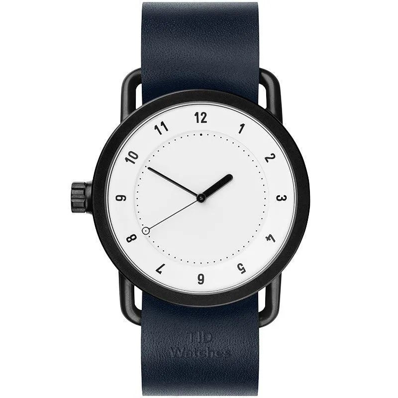 TID No.1 White Dial / Navy Leather Strap / Black Buckle