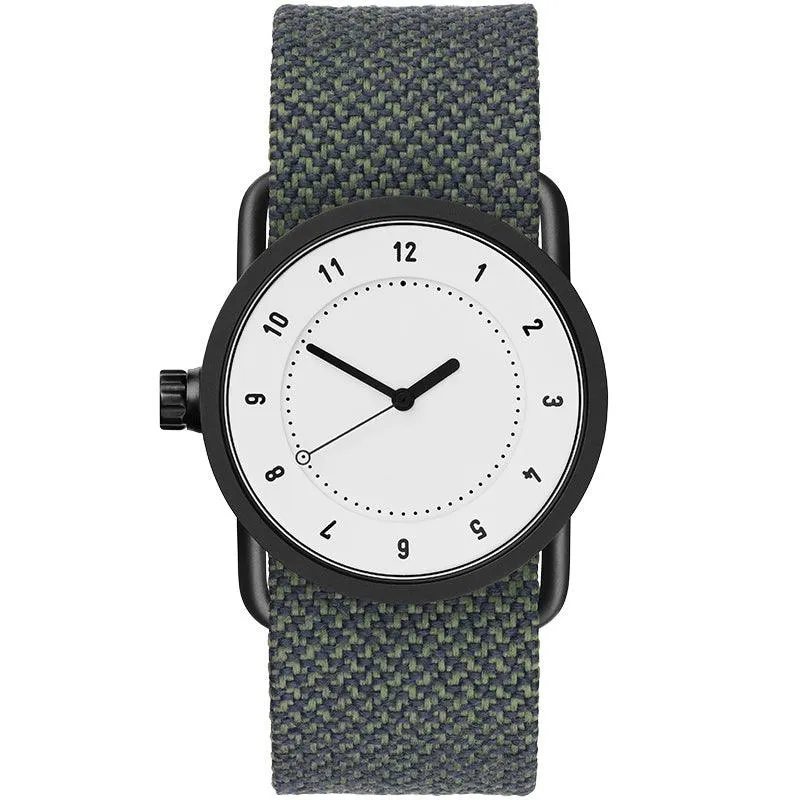 TID No.1 White Dial / Navy Leather Strap / Black Buckle