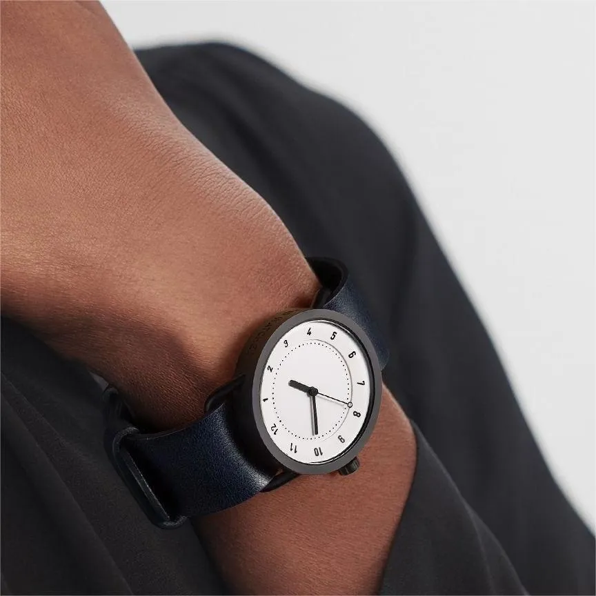 TID No.1 White Dial / Navy Leather Strap / Black Buckle