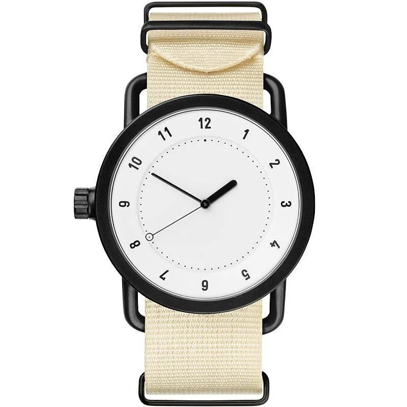 TID No.1 White Dial / Navy Leather Strap / Black Buckle