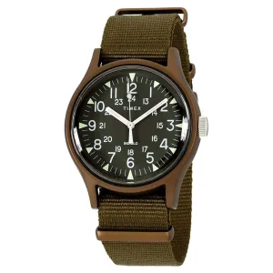 Timex Unisex MK1 Quartz Movement Green Dial Watch - TW2R375