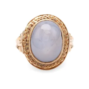 Victorian 13.5 Carat Star Sapphire Yellow Gold Ring