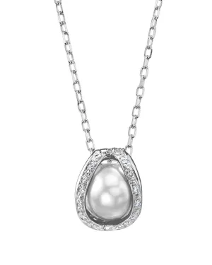 White South Sea Pearl & Diamond Mystic Pendant