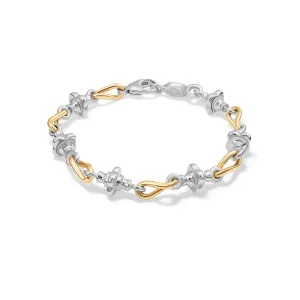 William & Mary Bracelet Yellow Gold & Silver