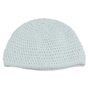 Winter White Crochet Beanie Hat Medium/Large - JMCH12