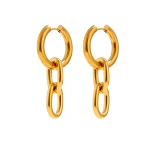 Yasmin Dangle Huggie Earrings