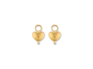 Yellow Gold Heart Shaped Earring Charms