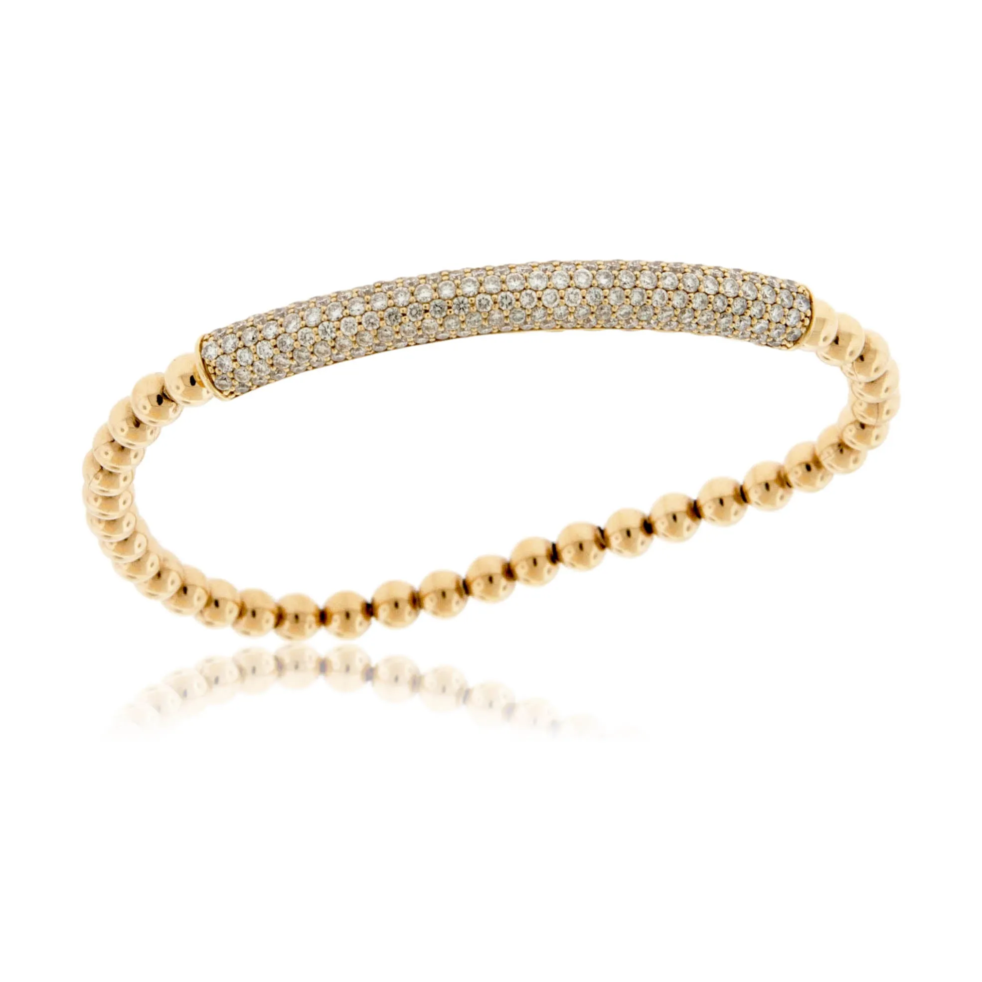 Yellow Gold Pave Diamond Bracelet